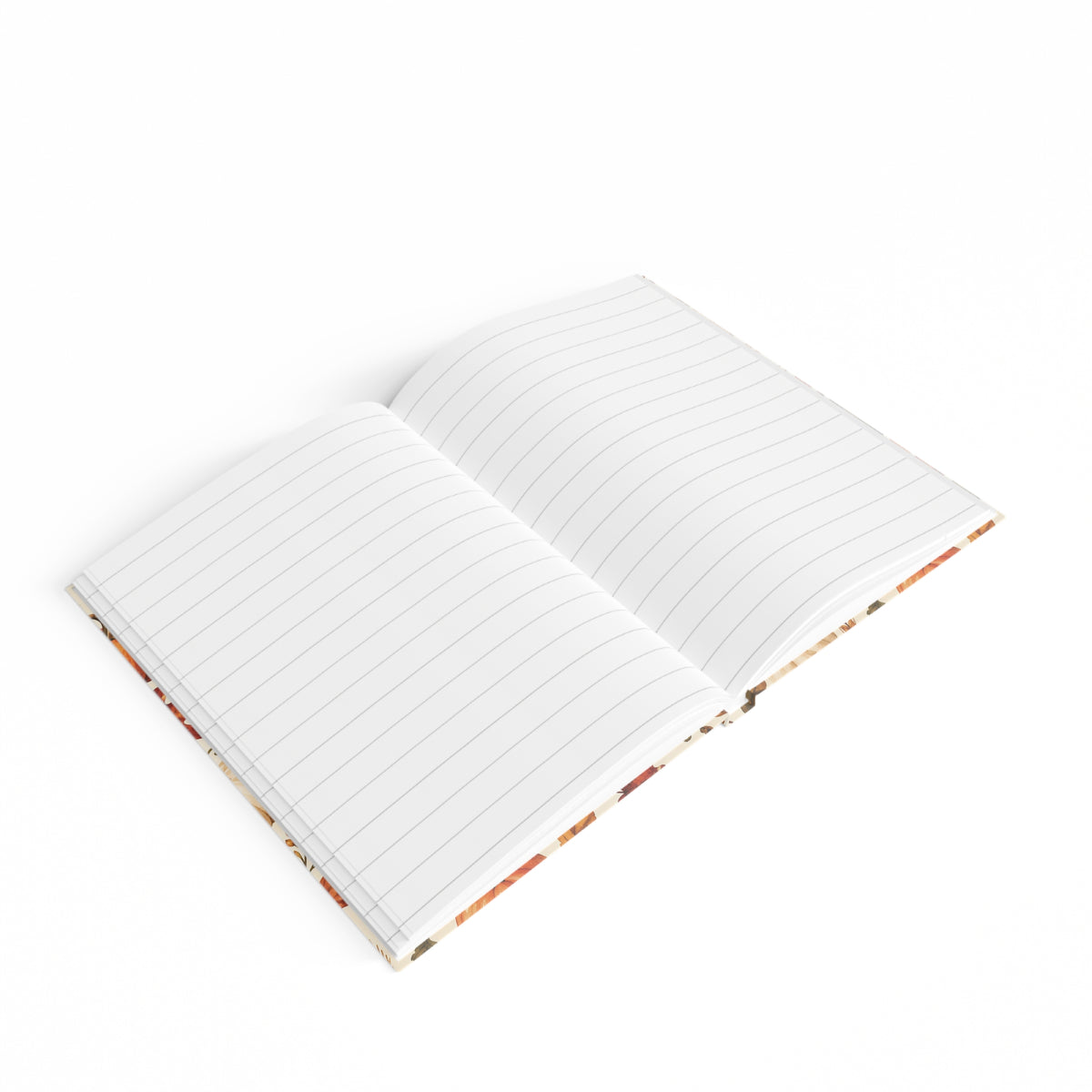 Autumn Pumpkins watercolor fall journal, 5x7 ruled hardcover notebook — photo 8