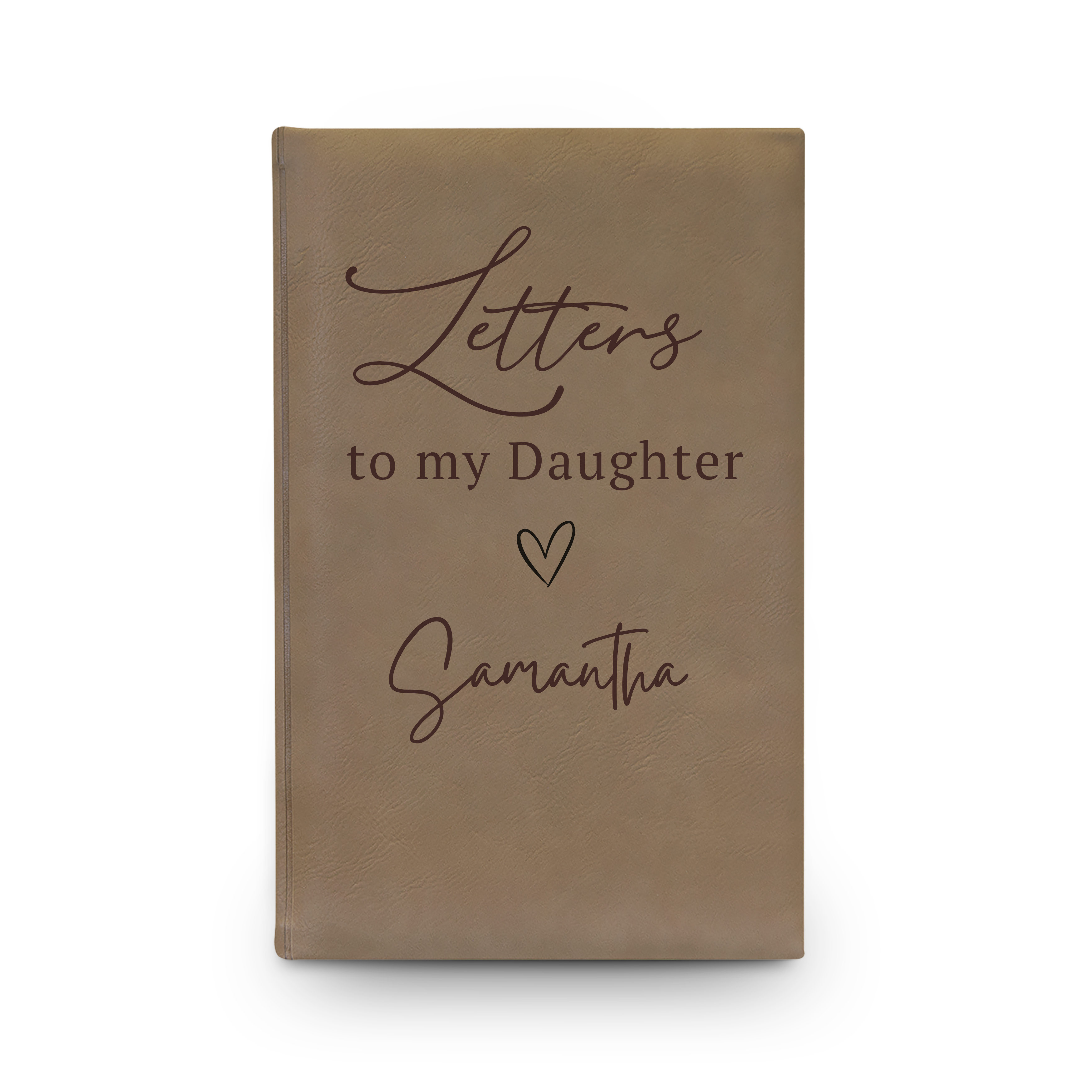 Letters to My Daughter Vegan Leather Journal — Engraved Keepsake Gift