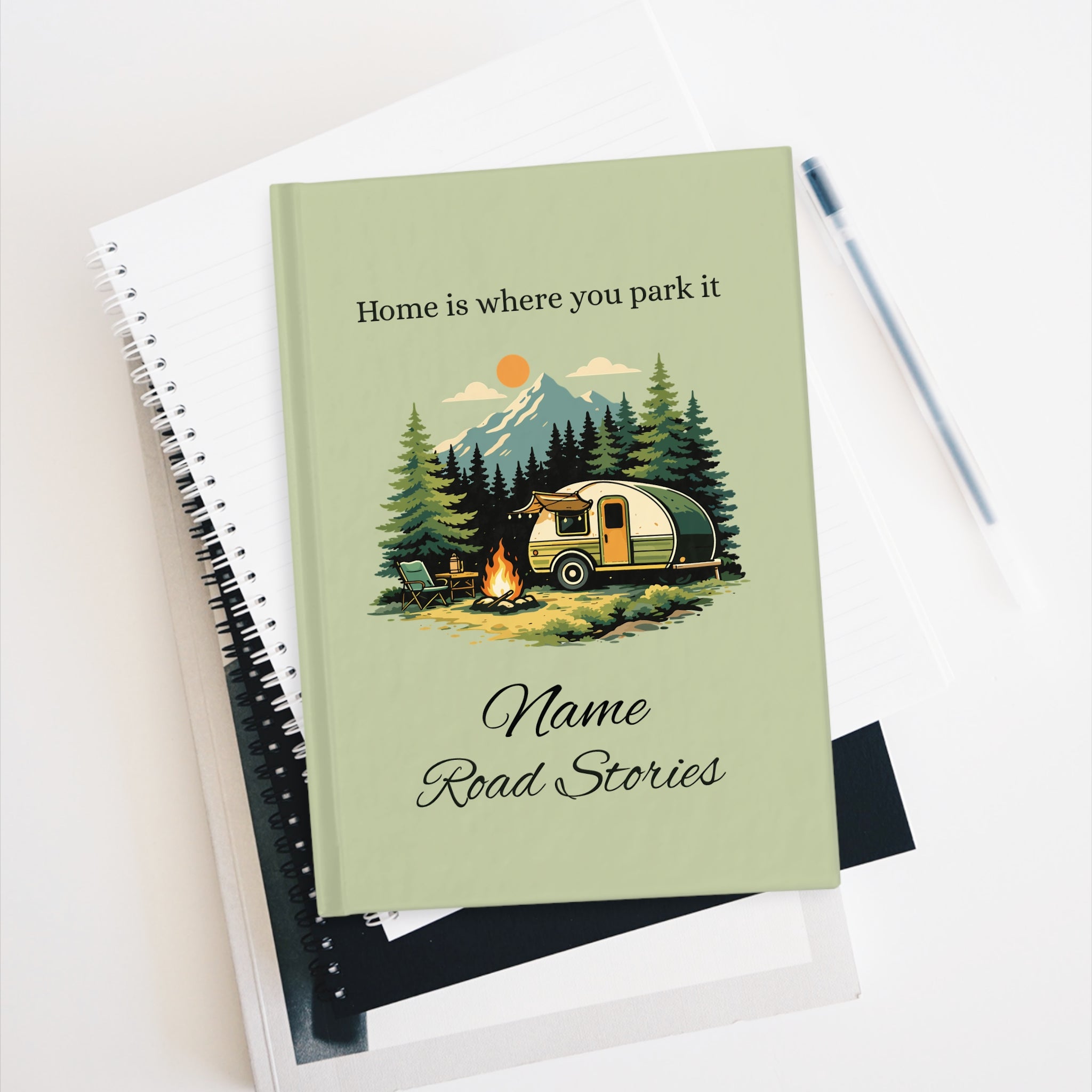 Camping Travel Journal — Personalised Road Trip Notebook for Adventurers