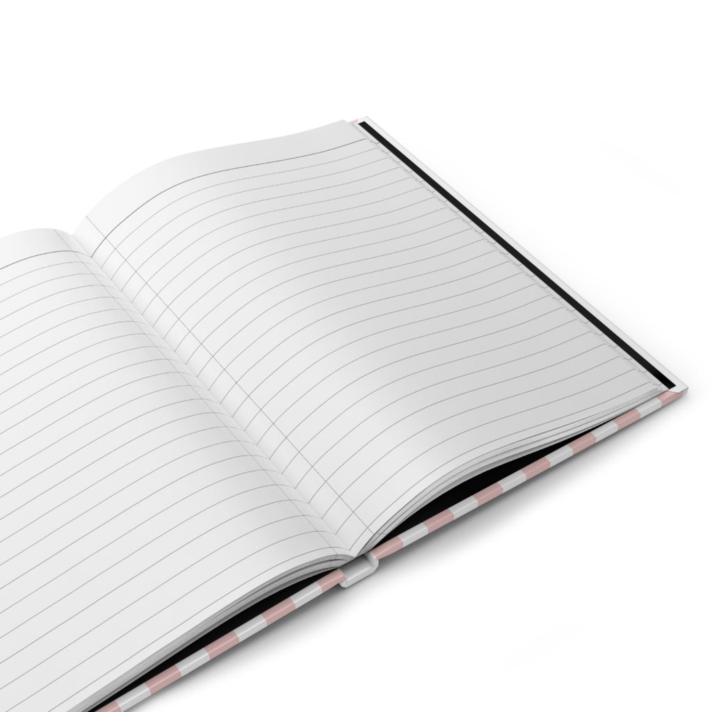 Freaking Beautiful journal lying open, showing lined pages and lay-flat binding