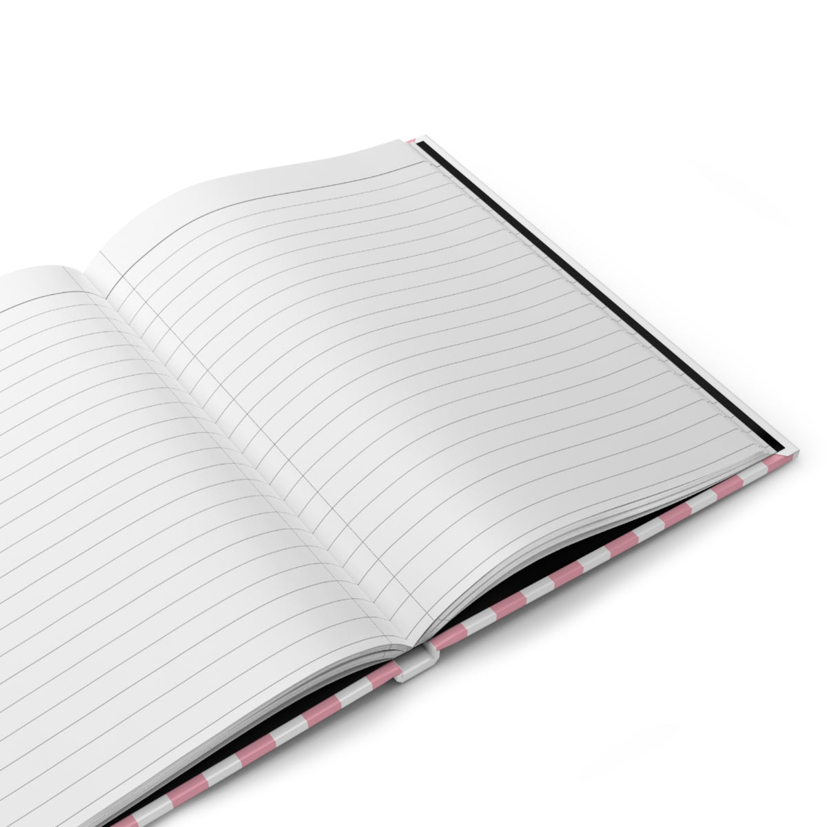 Oh La La journal lying open, showing lined pages and lay-flat binding