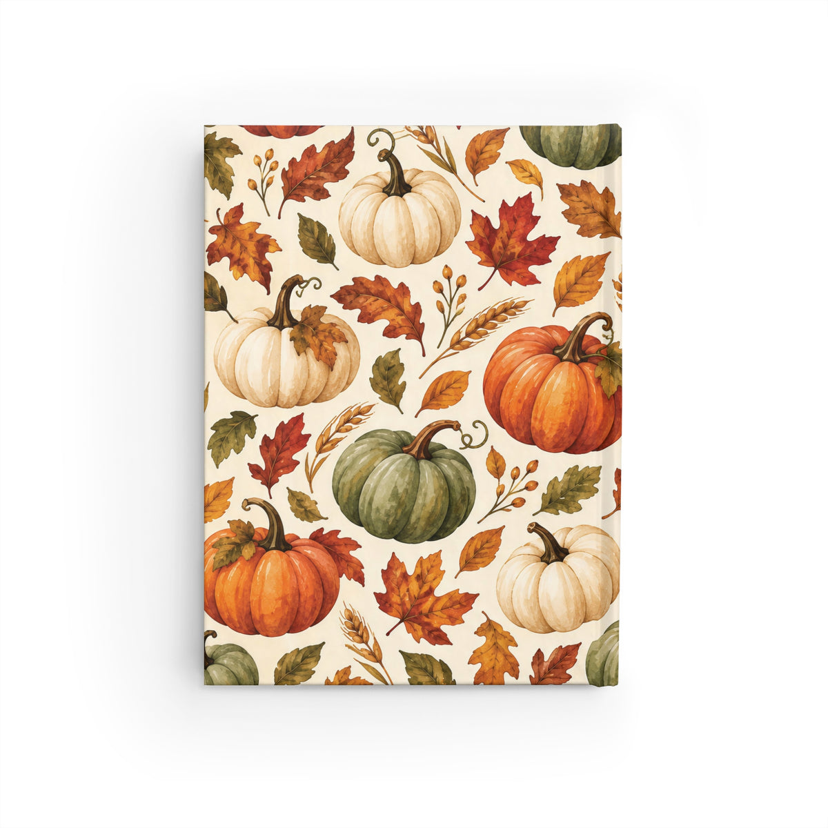Autumn Pumpkins watercolor fall journal, 5x7 ruled hardcover notebook — photo 3