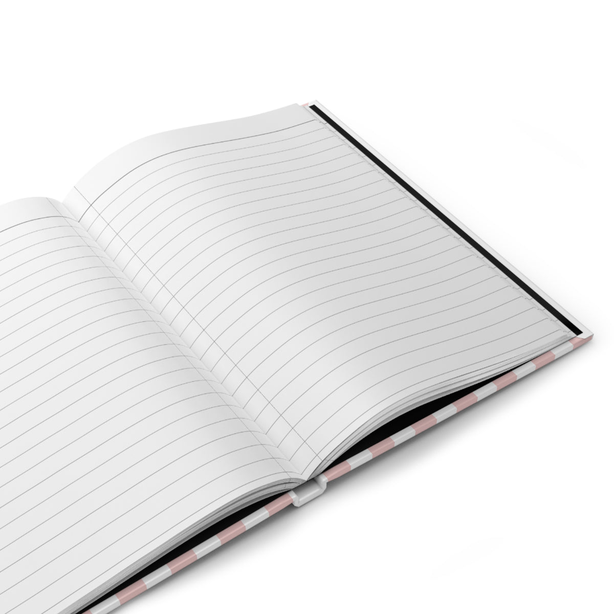 Bonjour Beautiful journal lying open, showing lined pages and lay-flat binding