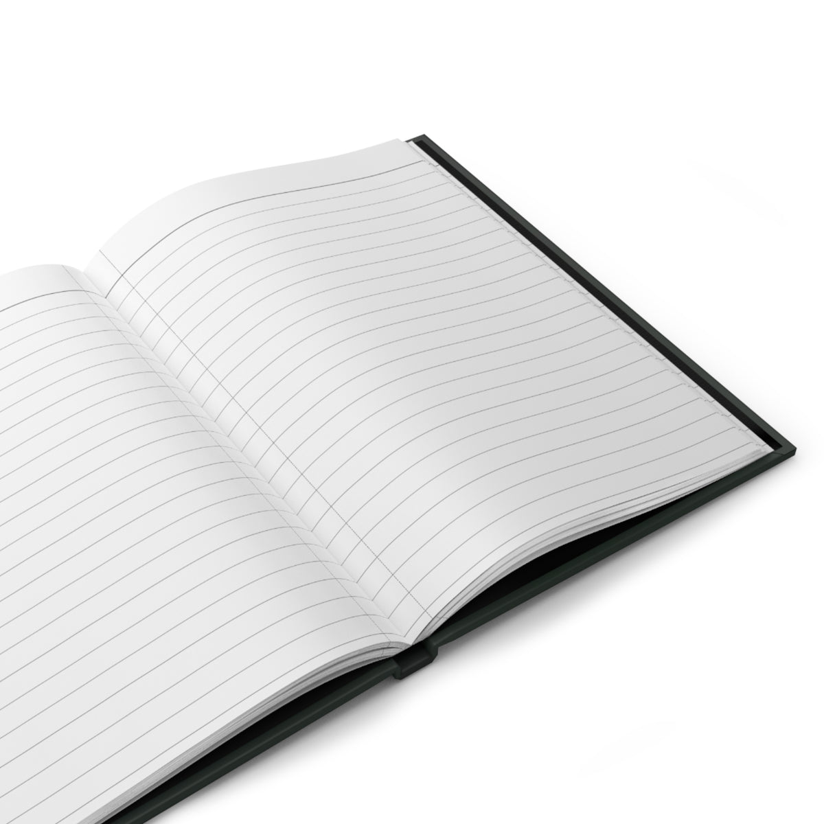 Before the Story journal opened to show its white lined pages