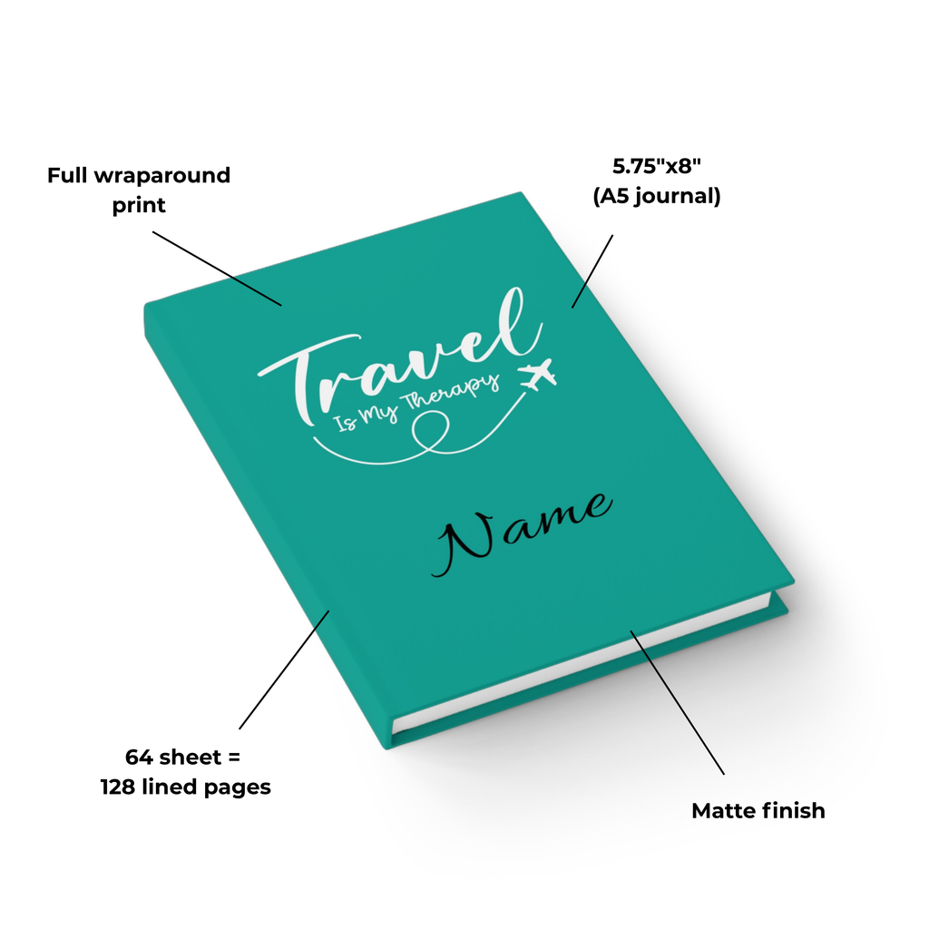 Hardcover Journal — Personalised Ruled Notebook for Writers & Travellers