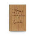 Letters to My Daughter Vegan Leather Journal — Engraved Keepsake Gift