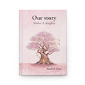 Custom name mother daughter journal open showing ruled pages — keepsake notebook gift