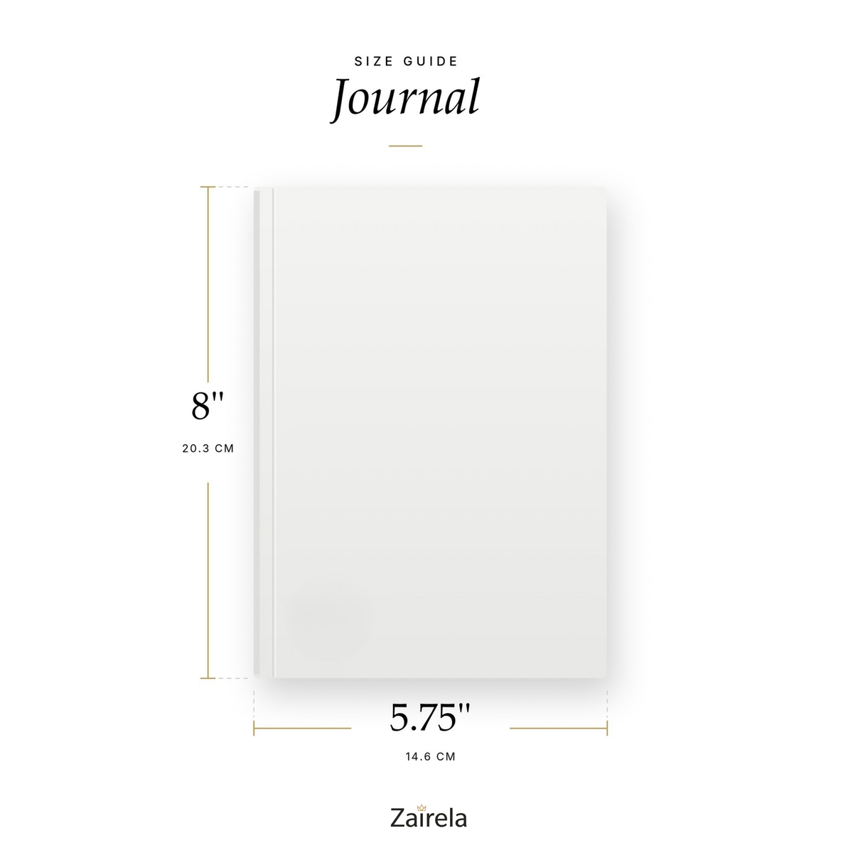 Journal size guide: 5.75 x 8 inches (14.6 x 20.3 cm)