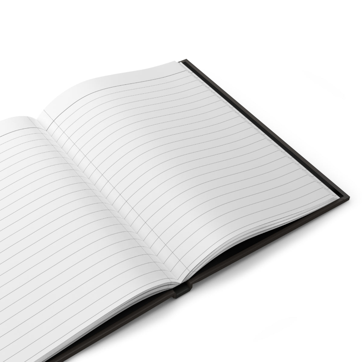 The Cheese or the Goat? journal opened to show its white lined pages